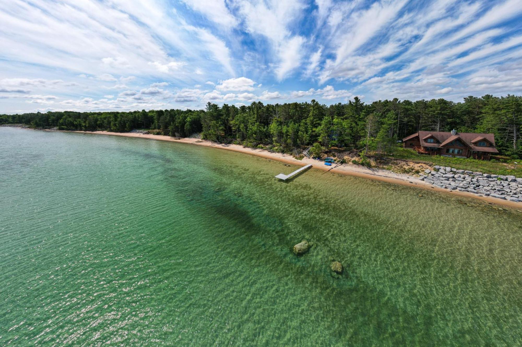 Waterfront Cheboygan Home With Fire Pit מראה חיצוני תמונה